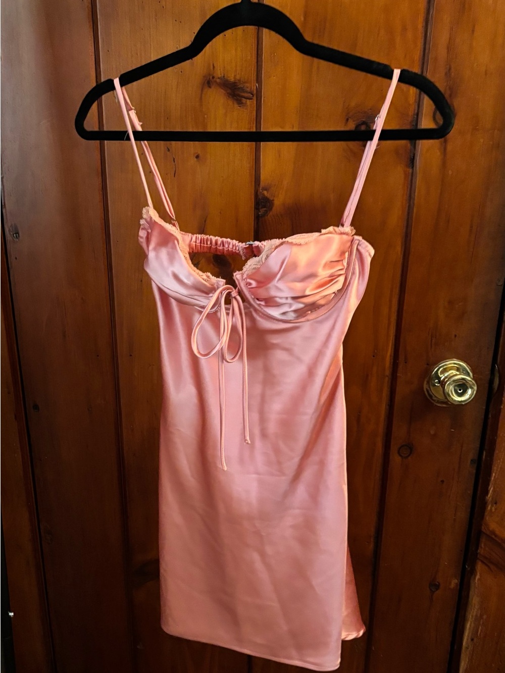 Princess Polly Blush Pink Satin Mini Dress